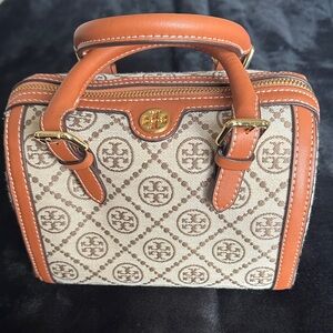 Tory Burch T Monogram Mini Barrel Bag